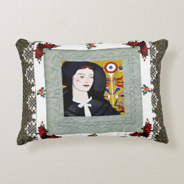 vintage Retro met kant en bloemen Accent Kussen