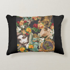 vintage Retro met kant en bloemen Accent Kussen