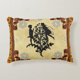 vintage Retro met kant en bloemen Accent Kussen