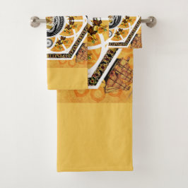 vintage Retro met kant en bloemen Bad Handdoek