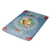 vintage Retro met kant en bloemen Badmat (Gekanteld)