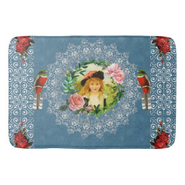 vintage Retro met kant en bloemen Badmat