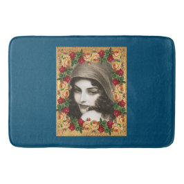 vintage Retro met kant en bloemen Badmat