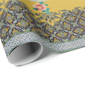 vintage Retro met kant en bloemen Cadeaupapier (Rol Hoek)