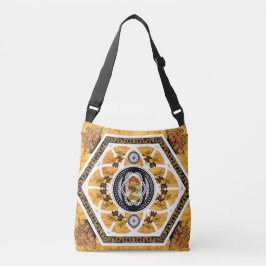 vintage Retro met kant en bloemen Crossbody Tas