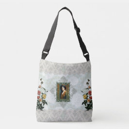 vintage Retro met kant en bloemen Crossbody Tas