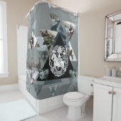 vintage Retro met kant en bloemen Douchegordijn (In situ)