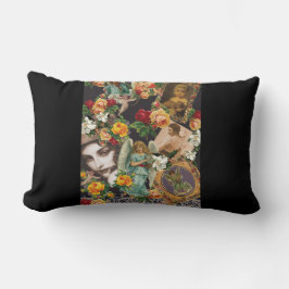 vintage Retro met kant en bloemen Kussen