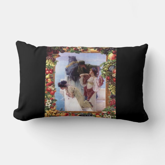 vintage Retro met kant en bloemen Kussen (Voorkant)