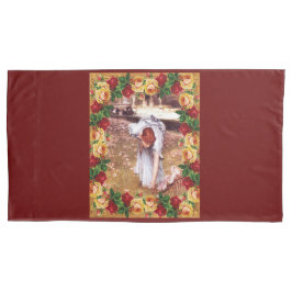 vintage Retro met kant en bloemen Kussensloop