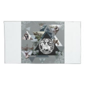 vintage Retro met kant en bloemen Kussensloop (Achterkant-Rechts)