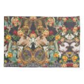 vintage Retro met kant en bloemen Kussensloop (Achterkant)