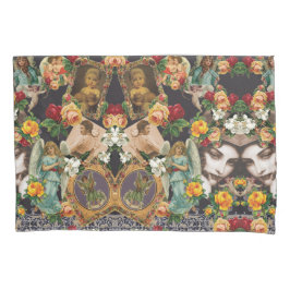 vintage Retro met kant en bloemen Kussensloop