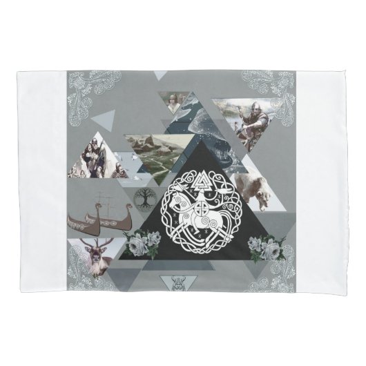 vintage Retro met kant en bloemen Kussensloop (Voorkant-Links)