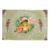 vintage Retro met kant en bloemen Kussensloop (Achterkant)