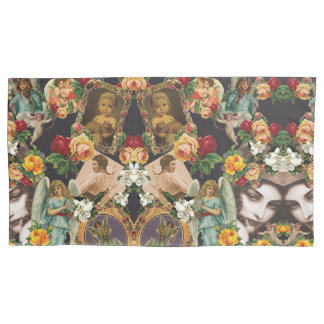 vintage Retro met kant en bloemen Kussensloop