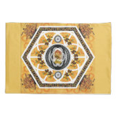 vintage Retro met kant en bloemen Kussensloop (Achterkant-Links)