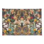 vintage Retro met kant en bloemen Kussensloop (Achterkant-Rechts)