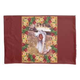 vintage Retro met kant en bloemen Kussensloop