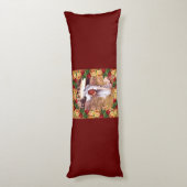 vintage Retro met kant en bloemen Lichaamskussen (Achterkant (Verticaal))