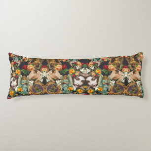 vintage Retro met kant en bloemen Lichaamskussen