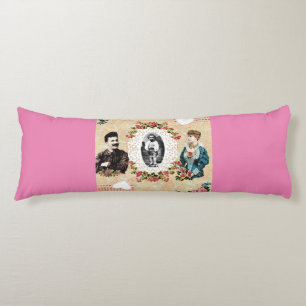vintage Retro met kant en bloemen Lichaamskussen