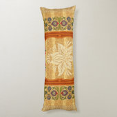 vintage Retro met kant en bloemen Lichaamskussen (Achterkant (Verticaal))