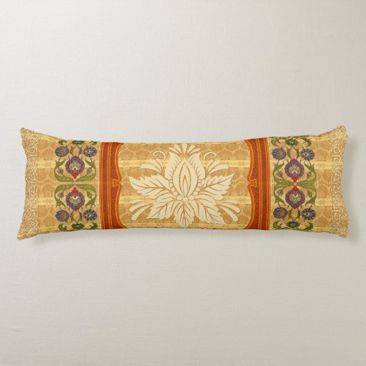 vintage Retro met kant en bloemen Lichaamskussen (Voorkant)