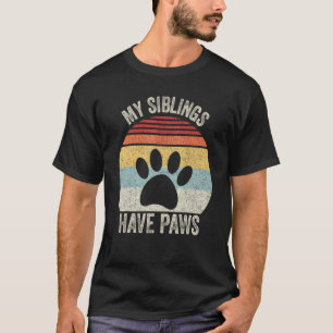 Vintage Retro Mijn Broers En Zussen Hebben Klauwen T-shirt