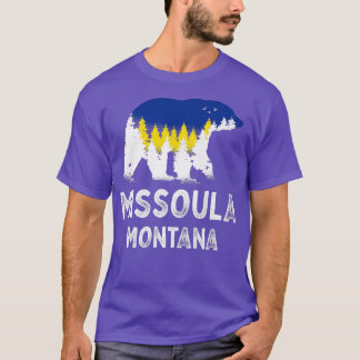 Vintage Retro Missoula Montana Grizzlybeer MT Vac T-shirt