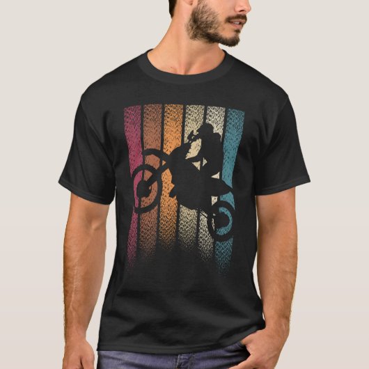 Vintage Retro Motocross T-shirt (Voorkant)