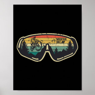 Vintage Retro Mountainbike Mtb Downhill Fietsen Poster