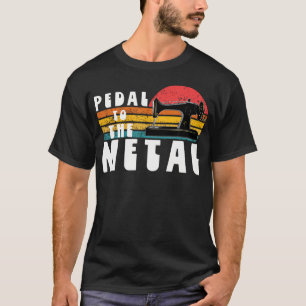 Vintage Retro Naaimachine Naai Liefhebbers Pedaal T-shirt