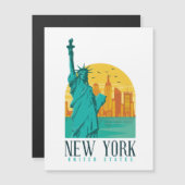 Vintage Retro New York Silhouet (Voorkant / Achterkant)