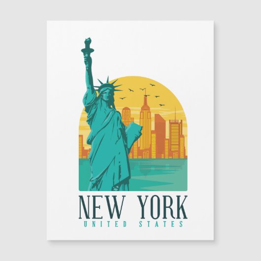 Vintage Retro New York Skyline  (Voorkant)