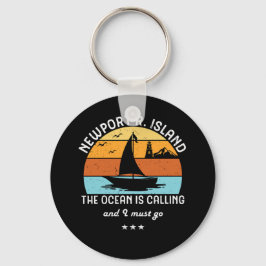 Vintage Retro Newport Rhode Island Sailing Sleutelhanger