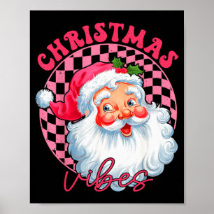 Vintage Retro Nk Sinterklaas Kerst Vibes Groovy Nk Poster