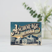 Vintage & Retro of Anchorage, Alaska Briefkaart (Staand voorkant)