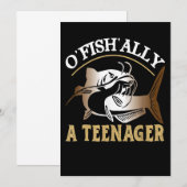 Vintage Retro O'Fishally A Tiener Kaart (Voorkant / Achterkant)