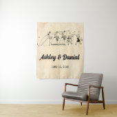 Vintage Retro Old Ceremony Bride Rustic Wedding Wandkleed (In situ)