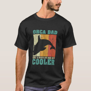 Vintage Retro Orca papa als een gewone vader van v T-shirt