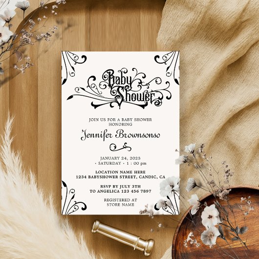 Vintage Retro Ornament Feest Kaart