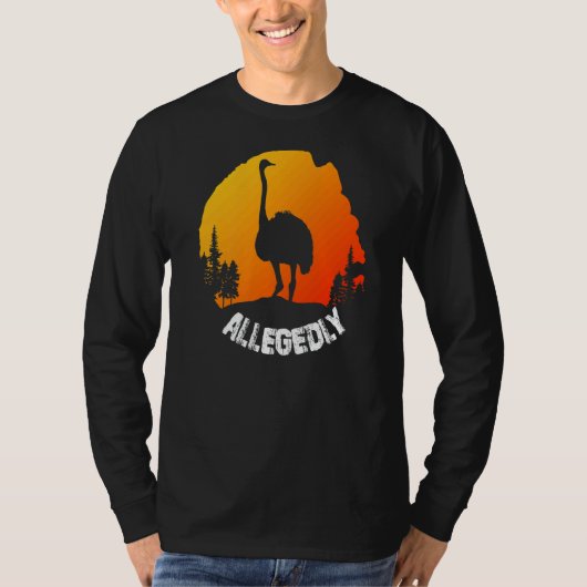 Vintage Retro Ostrich T-shirt (Voorkant)