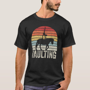 Vintage Retro Paard Turnen Acrobatics T-shirt