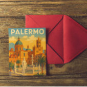 Vintage Retro Palermo Sicily Italy  Briefkaart