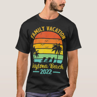 Vintage Retro Palm Tree Family Vacation 2022 Dayto T-shirt