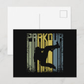 Vintage Retro Parkour Freerunning Briefkaart (Voorkant / Achterkant)