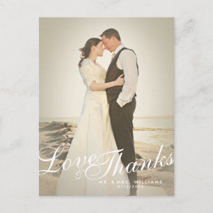 Vintage Retro Photo Filter Love Bedankt Briefkaart