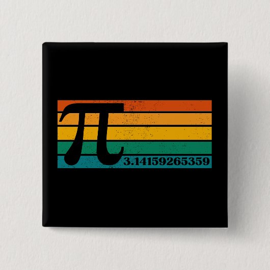 Vintage Retro Pi Button (Voorkant)