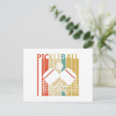 Vintage Retro Pickleball Feestdagenkaart (Staand voorkant)